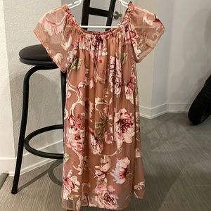 Xhilaration XS Floral Pink Dress
